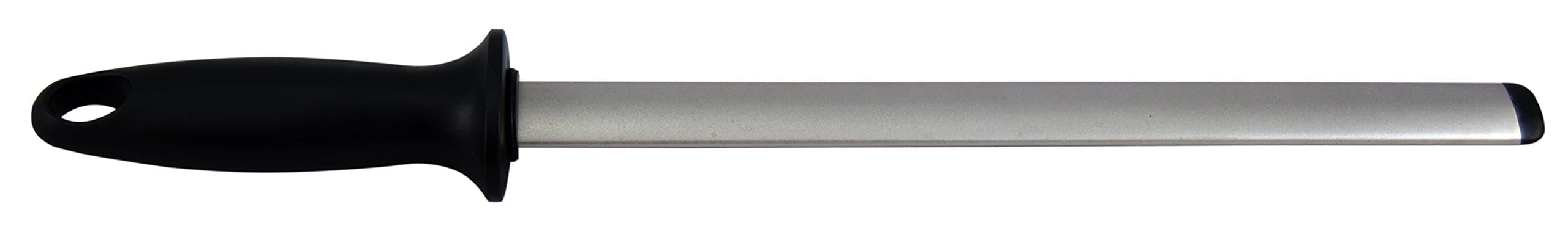 DinoK - Extra Fine Diamond Sharpening Steel -8", 10" and 12" Professional Knife Sharpener Rod, Chefs Choice to Hone and Sharpen Kitchen and Butcher Knives (8 Inches)