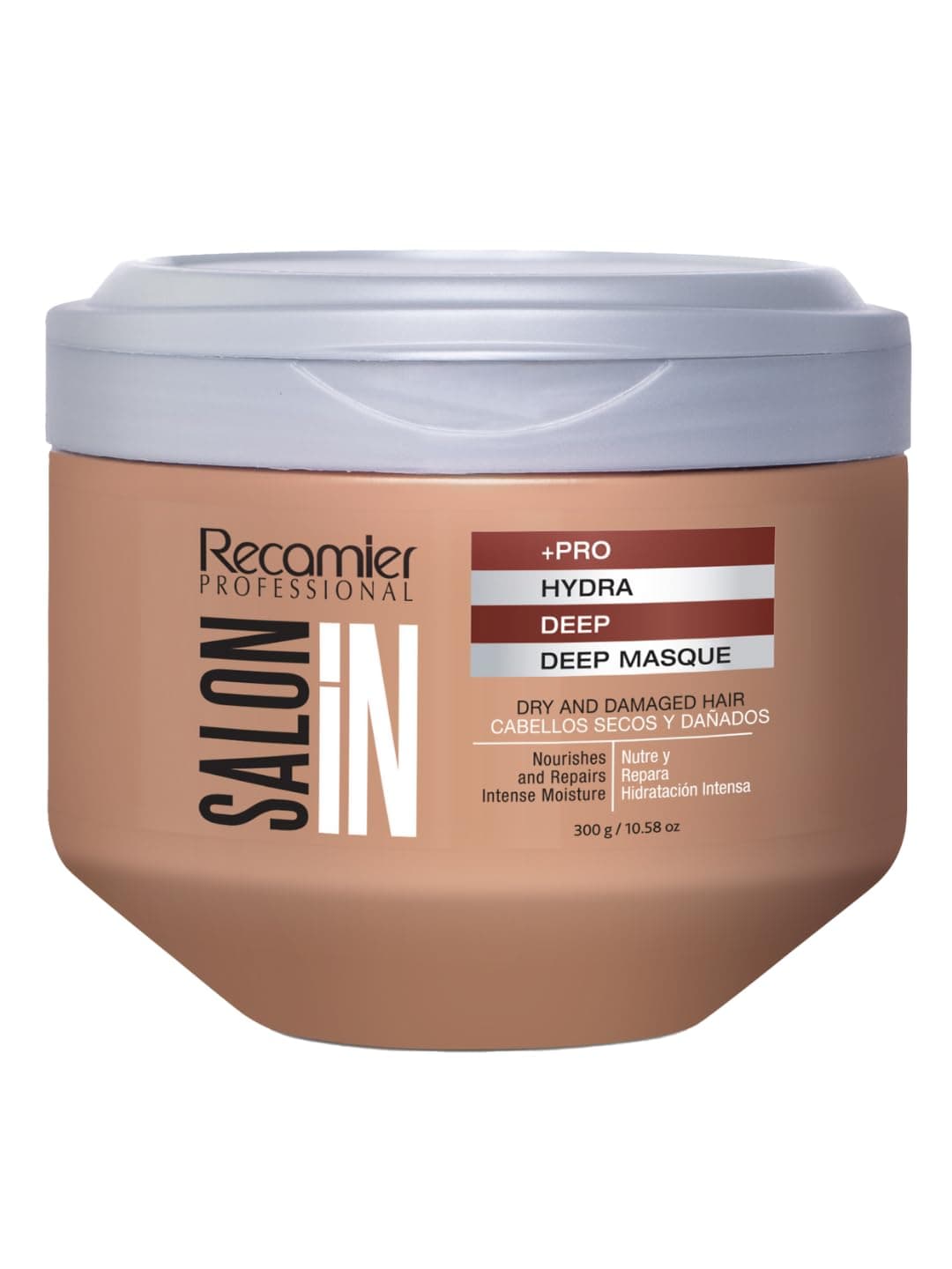 Salon In by Recamier | Hydra Repair Deep Treatment Mask | Intense Hydration & Repair for Dry, Damaged Hair | 10.58 oz / 300 g