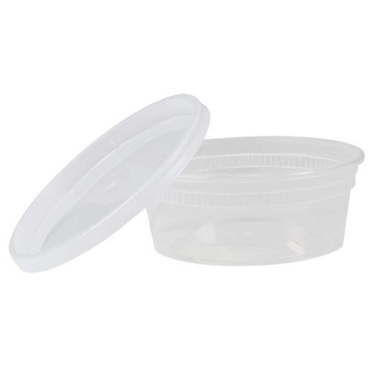 TRiPAKTD40008 Plastic Deli Food Storage Container with Lid, 8 oz. (Pack of 240)