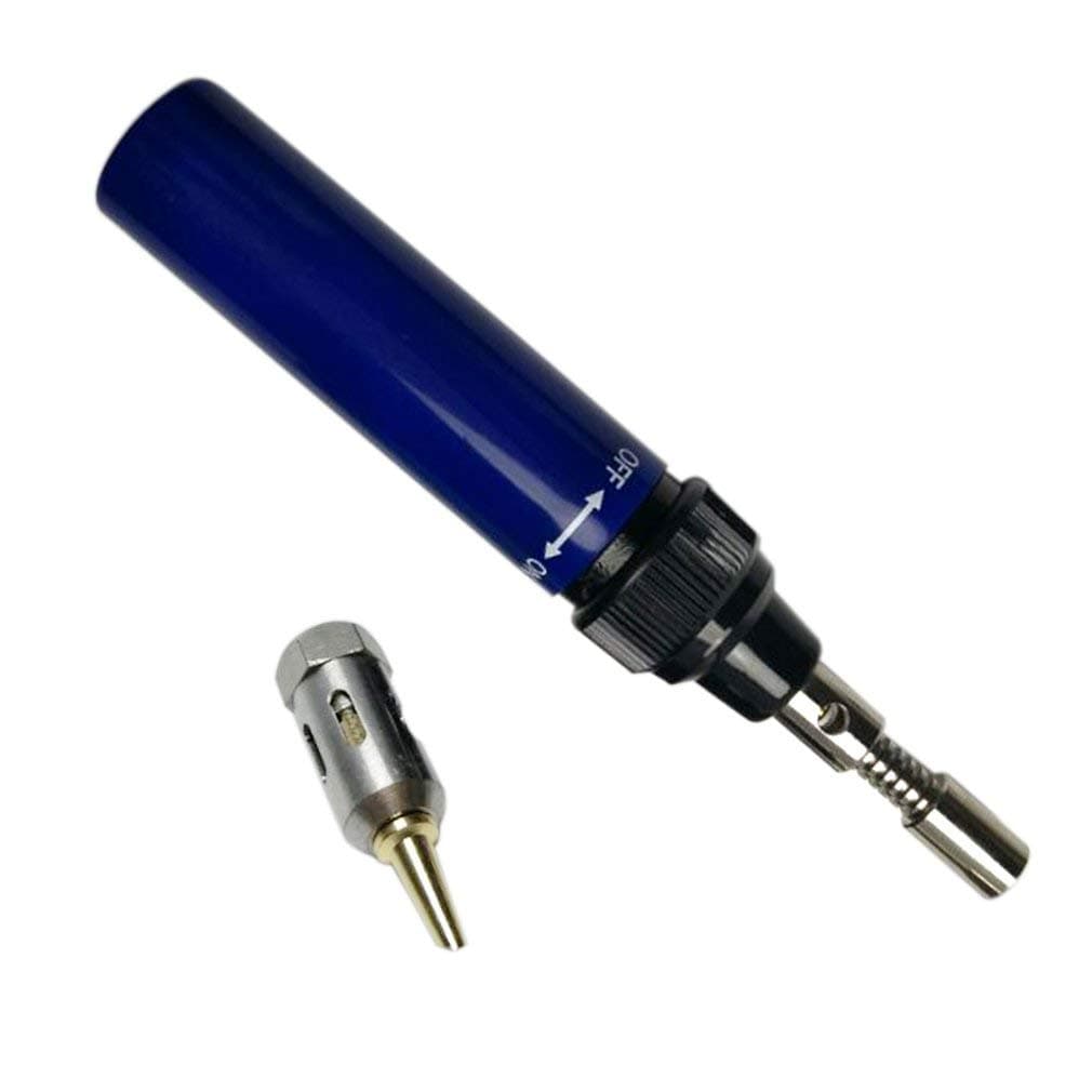 leoboone 1300 Degree Gas Blow Torch Soldering Solder Iron Cordless Butane Tip Tool Welding Pen Burner 8ml Welding Soldering Kit