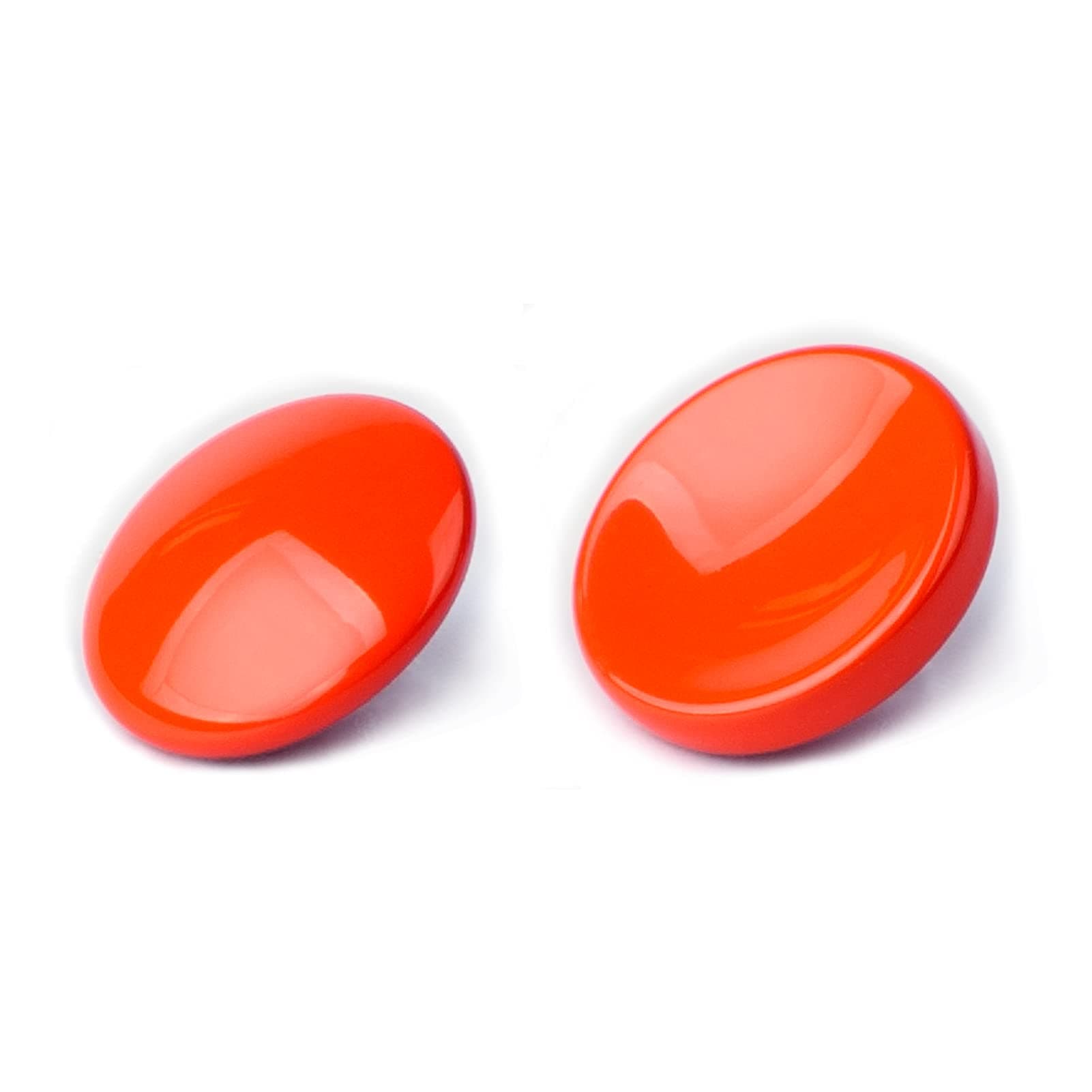 Orange Metal Soft Shutter Release Button,Delicate Camera Shutter Button 11mm Concave 10mm Convex Surface(2 Pack)