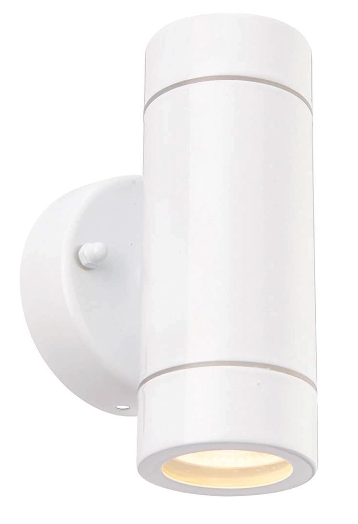 Palin Gloss White Steel External Up/Down Outdoor Security GU10 Wall Light IP44 Rated