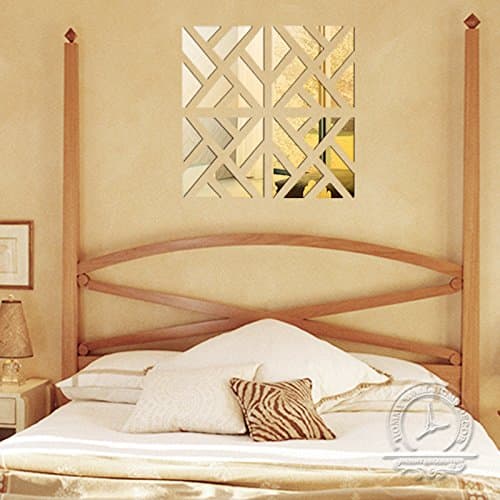 WOCACHI Wall Stickers Decals 32Pcs Removable 3D Mirror Acrylic Wall Sticker DIY Art Vinyl Decal Home Decor Art Mural Wallpaper Peel & Stick Removable Room Decoration Nursery Decor