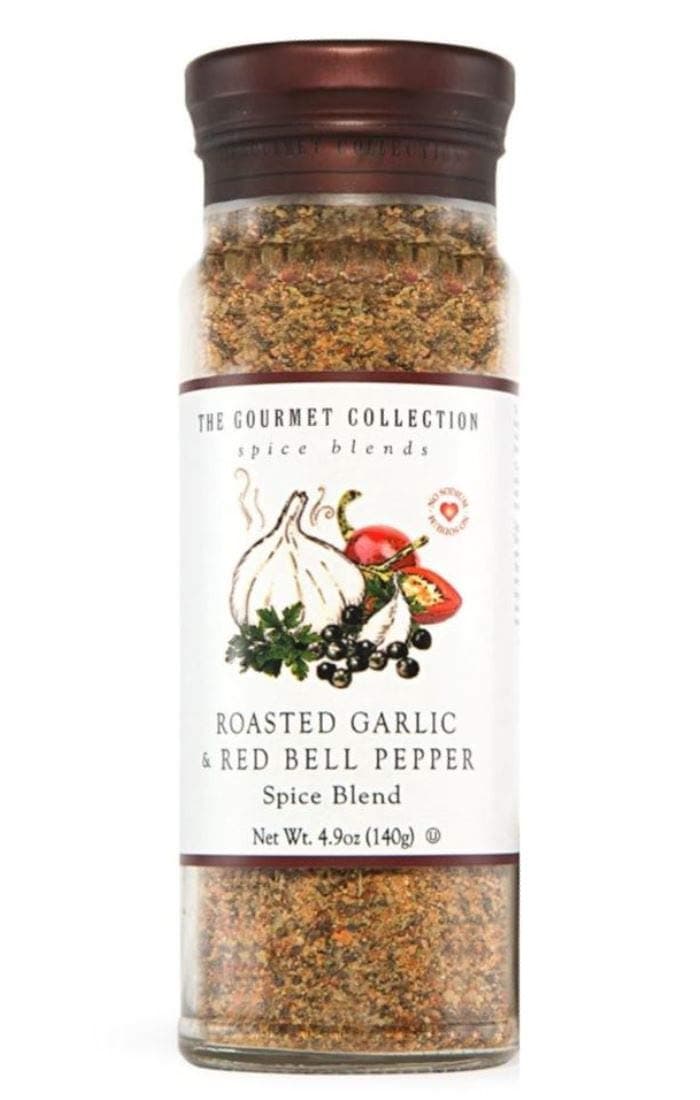 The Gourmet Collection Spice Blends Roasted Garlic and Red Bell Pepper Blend - Garlic Powder Seasoning for Cooking - Salt Free - Seafood, Meat, Eggs.