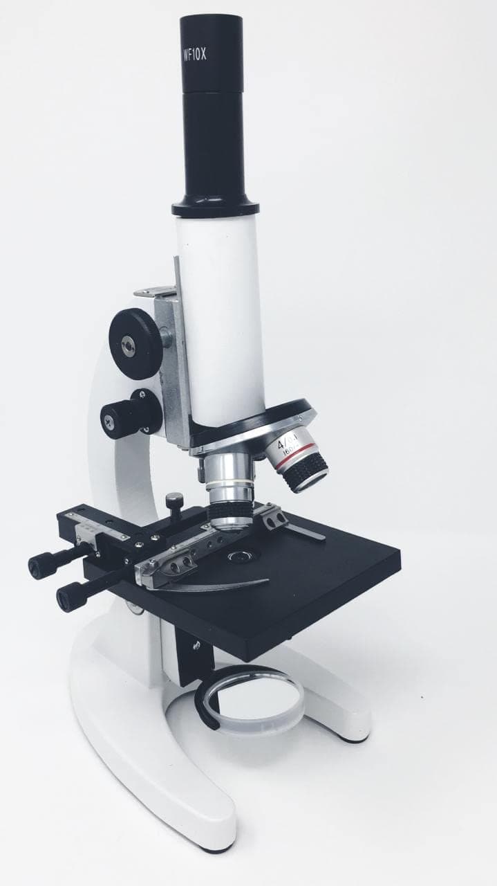 HOL Microscope for Students & Kids 40X-600X, Battery Operated Compound Mechanical Stage Microscope with LED Light and WF X15 with Pointer