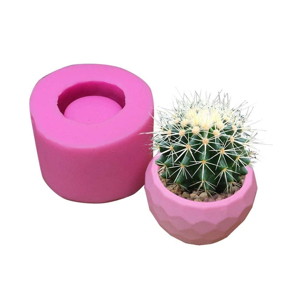 Silicone Mold for 3D Succulent Plant Flower Pot,Gypsum Cement Fleshy Plant Flower Pot Silicone Mould Bonsai,DIY Polyhedron Cactus Muti-Meat Flower Planter Mould