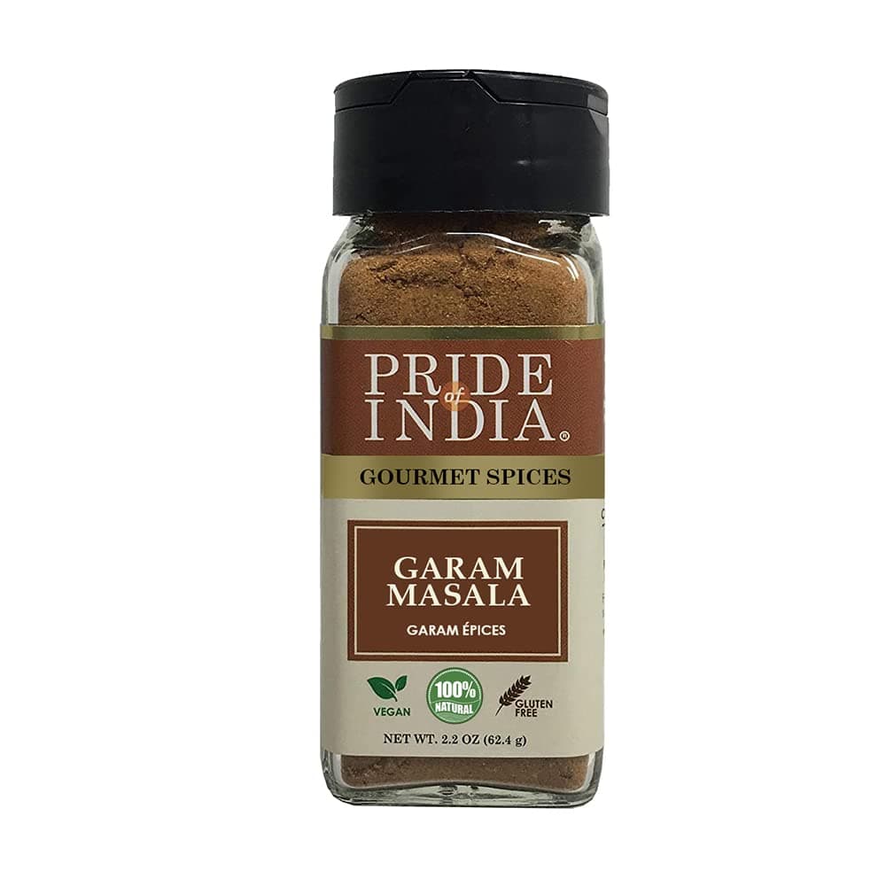 Pride Of IndiaGaram Masala Ground – Warming Spice Blend for Variety of Non-Veg & Veg Dishes – Flavorful Mix for Curries and Pilafs - 2.2 oz. Small Dual Sifter Bottle