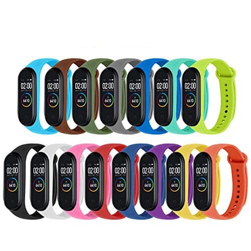 STN Compatible With Xiaomi Mi Band 4 Band Bracelet, Silicone Replacement Straps for Xiaomi Mi Band 4 Smart Band NFC Color Display Strap