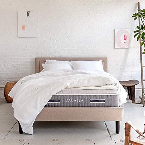 Awara Hybrid Organic Mattress, Non-Toxic, Chemical Free Dunlop Latex and Coil System, with Organic Cotton and New Zealand Wool Top, Premium Luxury Eco Comfort,Queen