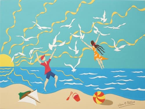 Green Frog Art Limited Edition Print by Pierre H. Matisse - Unframed, La Joie De Vivre