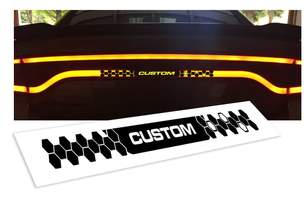 Your Custom Text Decal Custom Made to fit Dodge Charger Rear Tail Light for 2015-2025 Models