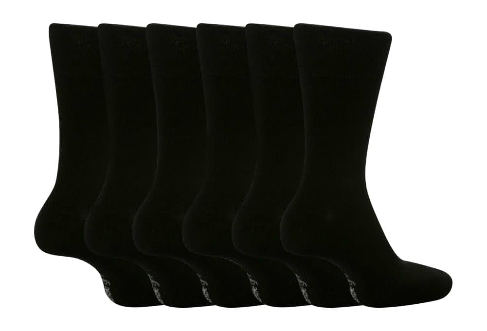6 Pairs Mens SockShop BIGFOOT Gentle Grip Loose Top Socks Size 12-14 Uk, 46-50 eur