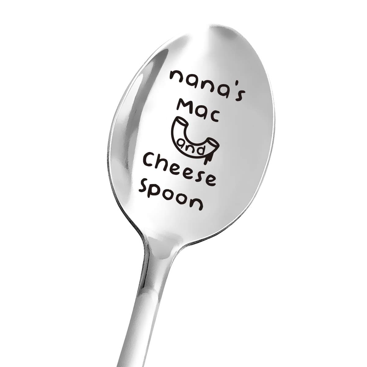 Funny Nana's Mac and Cheese Spoon Engraved Stainless Steel for Mac and Cheese Lover Gift Nana Grandma - Nana Gift from Granddaughter Grandson - Best Nana Gifts for Birthday/Valentine/Christmas