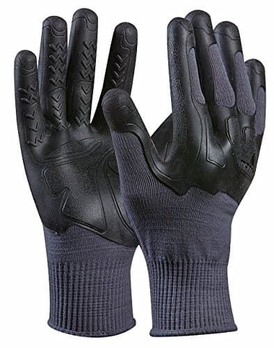 MadGrip Pro Palm Knuckler Formula 200 700922 Industrial Work Gloves Size XXL with Reinforced Joint Protection Grey