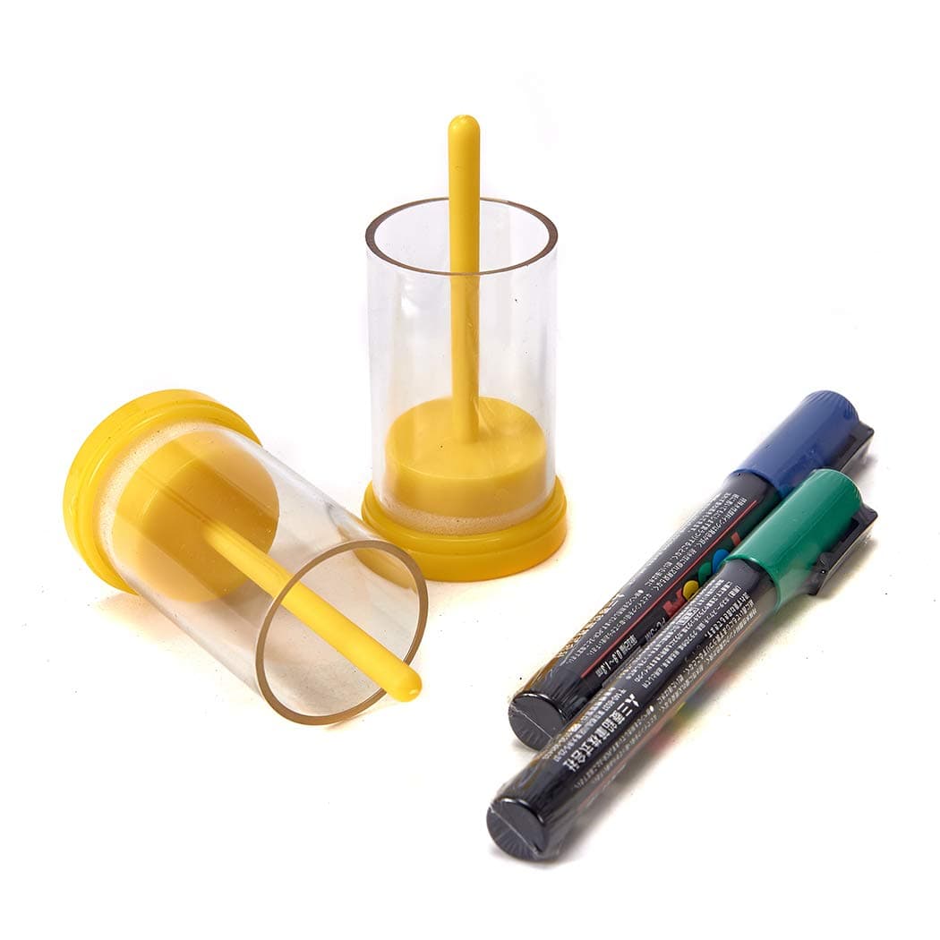 Honey Lake Queen Bee Marking Kit Queen Marking Cage with 2 Queen Marker Pen for Beekeeper(Blue & Green)