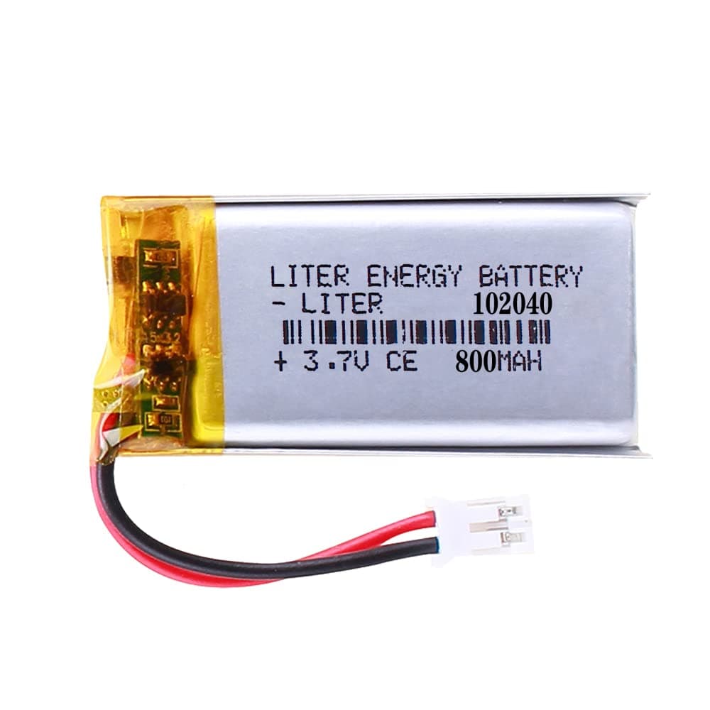 3.7V 102040 800mAh Lithium Polymer ion Battery Rechargeable Polymer Battery Pack with JST 2.0mm Connector