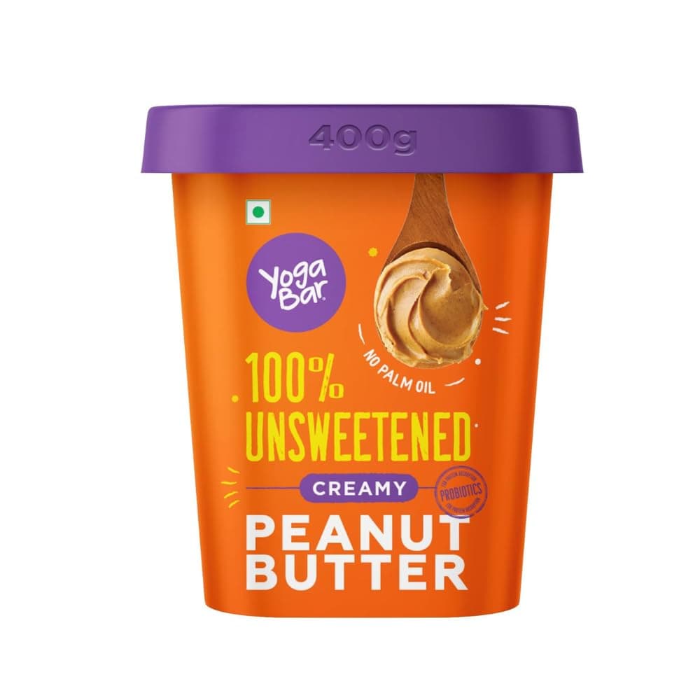 100% Pure Peanut Butter | Creamy & Yummy Unsweetened | Slow Roasted | Non-GMO Premium Peanuts | No Added Sugar - 400gm