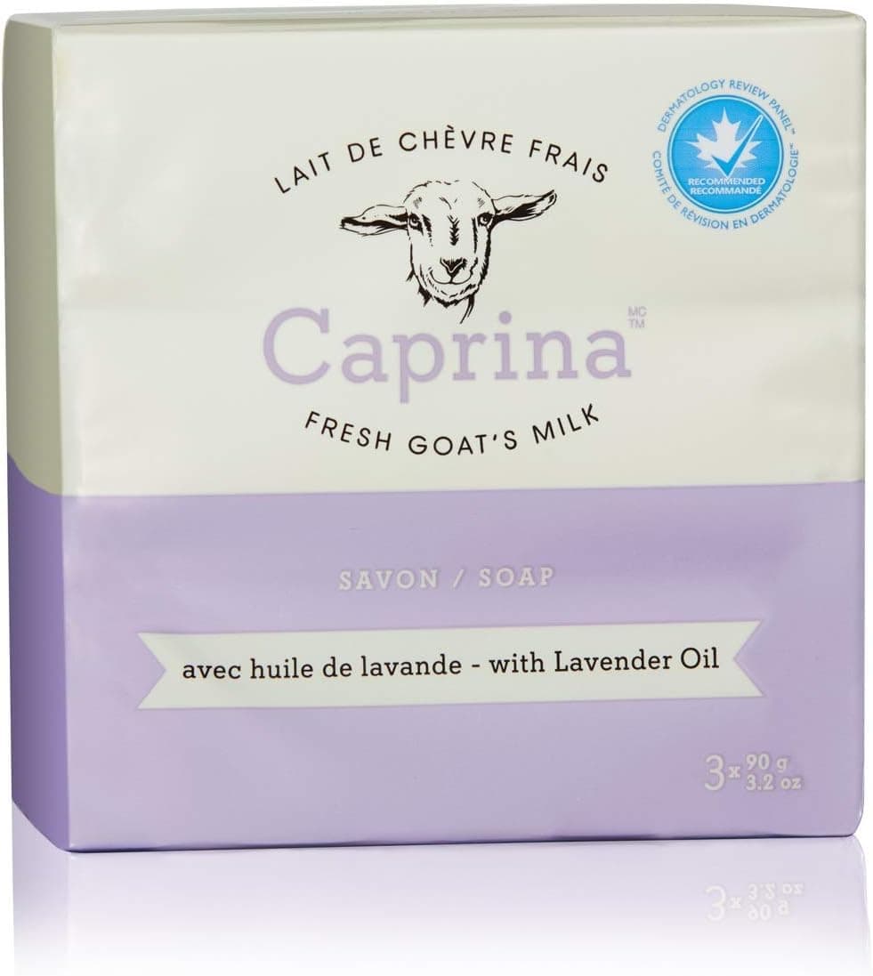 Fresh Goat's Milk Soap, Lavender 9.6 Oz (3 Bars) - 1 Pack