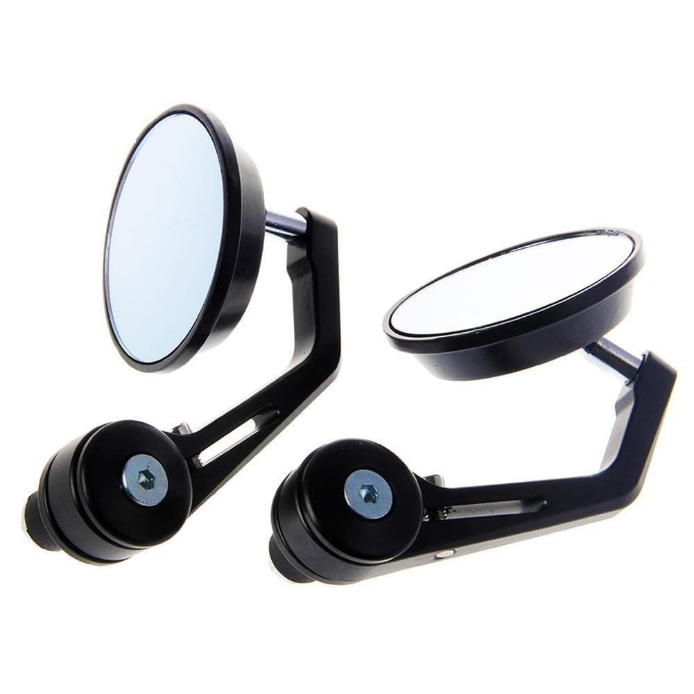 ASH Handle Bar End Round Mirror Side Rear View Edge Convex Mirrors Bike Bullet Super Meteor GT Continental Interceptor 650 Hunter Reborn Meteor Classic 350 MT 15 R15 V3 V4 Duke Rc 125 200 250 390