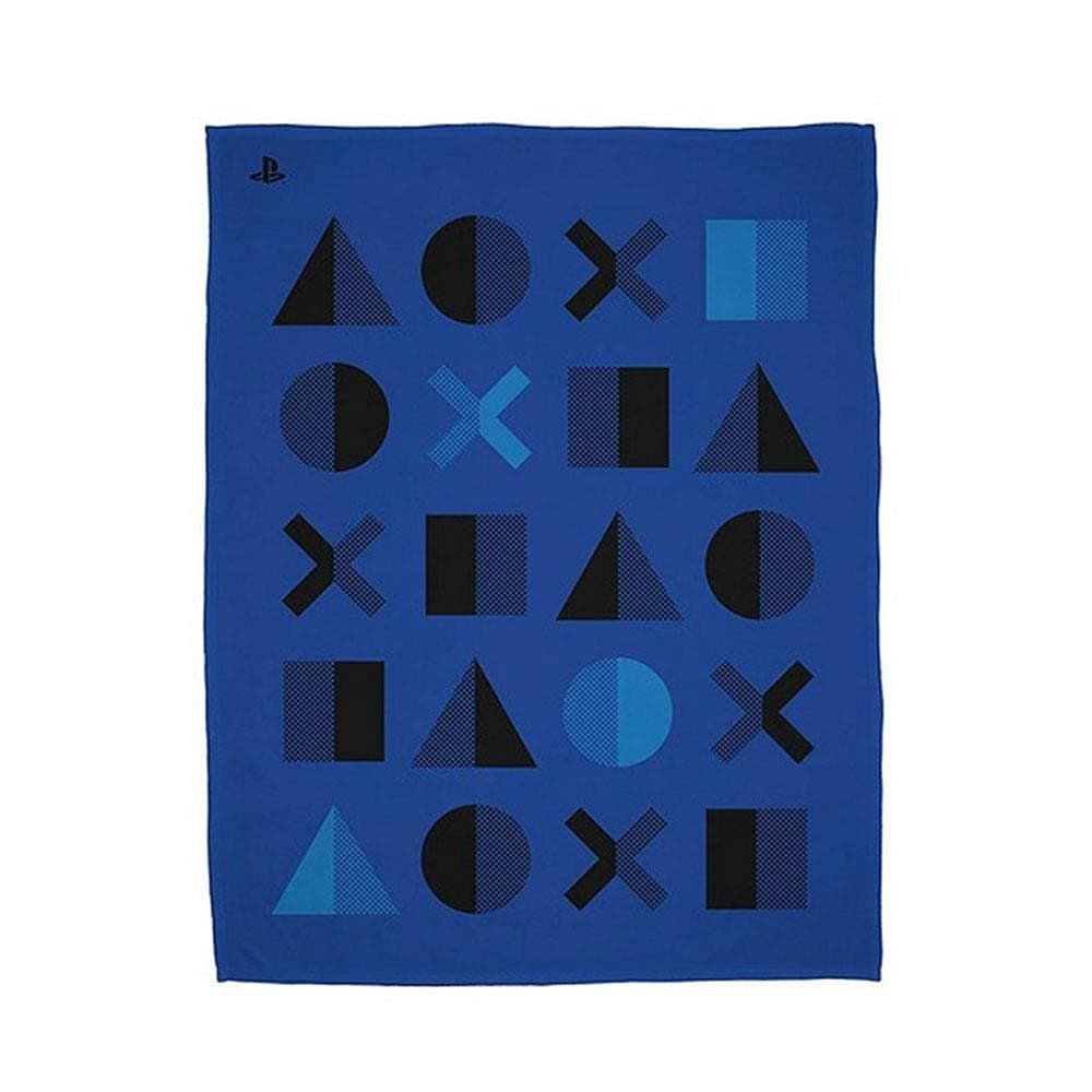 PlayStation Official Fleece Throw | Dots Design Super Soft Blanket | Perfect for any Bedroom, Blue