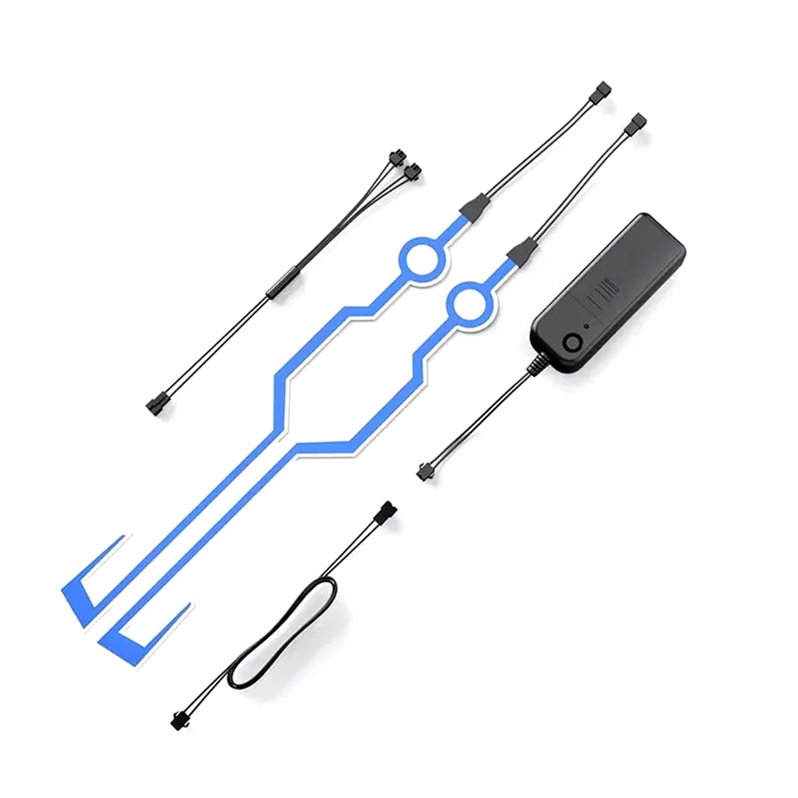 Universal Motorcycle Helmet Night Riding LED EL Cold Light Strip Signal Flashing Stripe Sticker Decoration Kit Bar Bike Bicycle