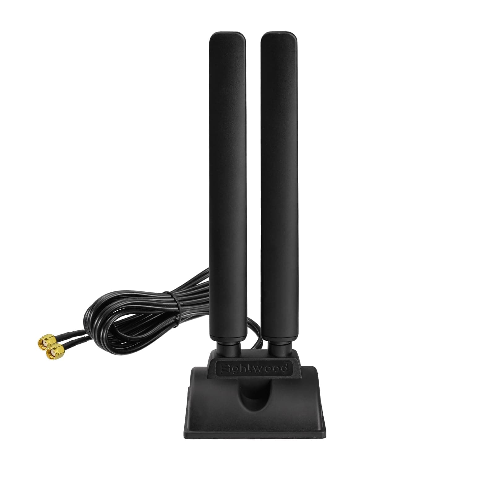 EightwoodWiFi 6E Antenna Tri-Band 2.4GHz 5GHz 6GHz RP-SMA WiFi Antennae Magnetic Base for Desktop PC Computer PCI-E WiFi 6E Bluetooth Card USB WiFi Adapter Wireless Router