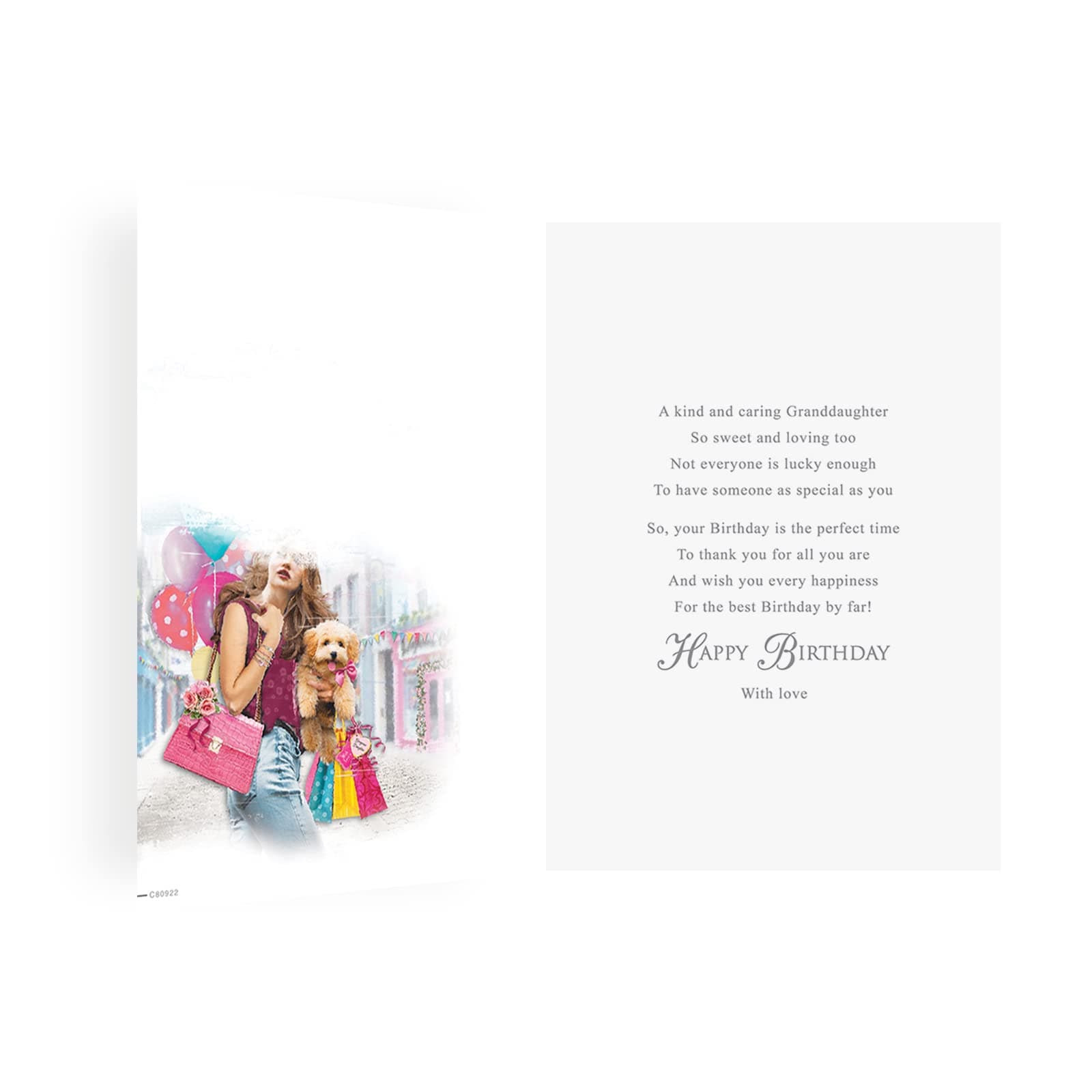 Regal Publishing Traditional Birthday Card Granddaughter - 9 x 6 inches