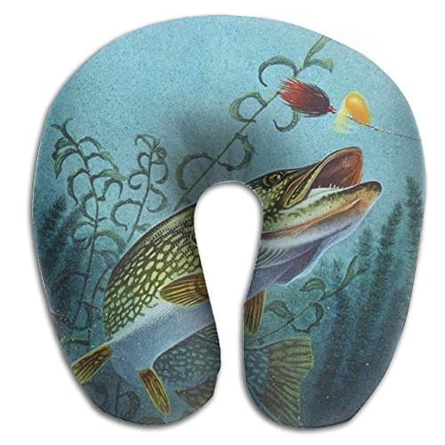 Fishing Lure Adult Size Neck Pillow Travelmate Memory Foam U-SHAPE Auto Man