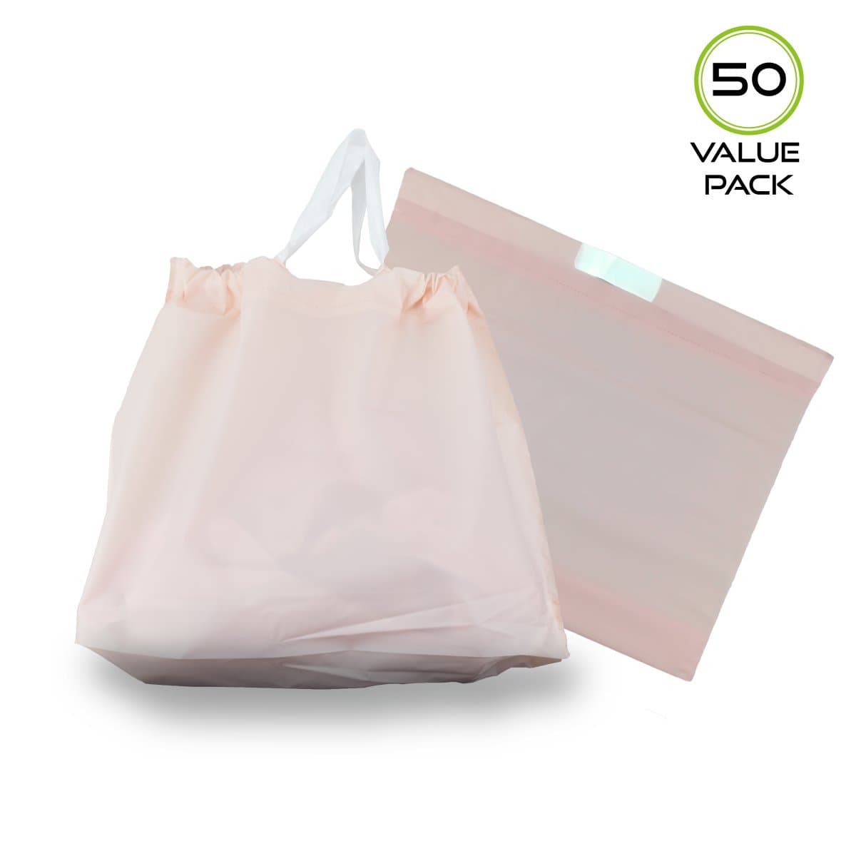 Boutique Bags with Handles 13"x17" Extra Thick 6 Mil, 50 pcs Large Frosted Plastic Gift Shopping Bags for Carrying Merchandise, Lularoe Clothing, with Bottom Gusset for Retail, Grocery Store (Pink)