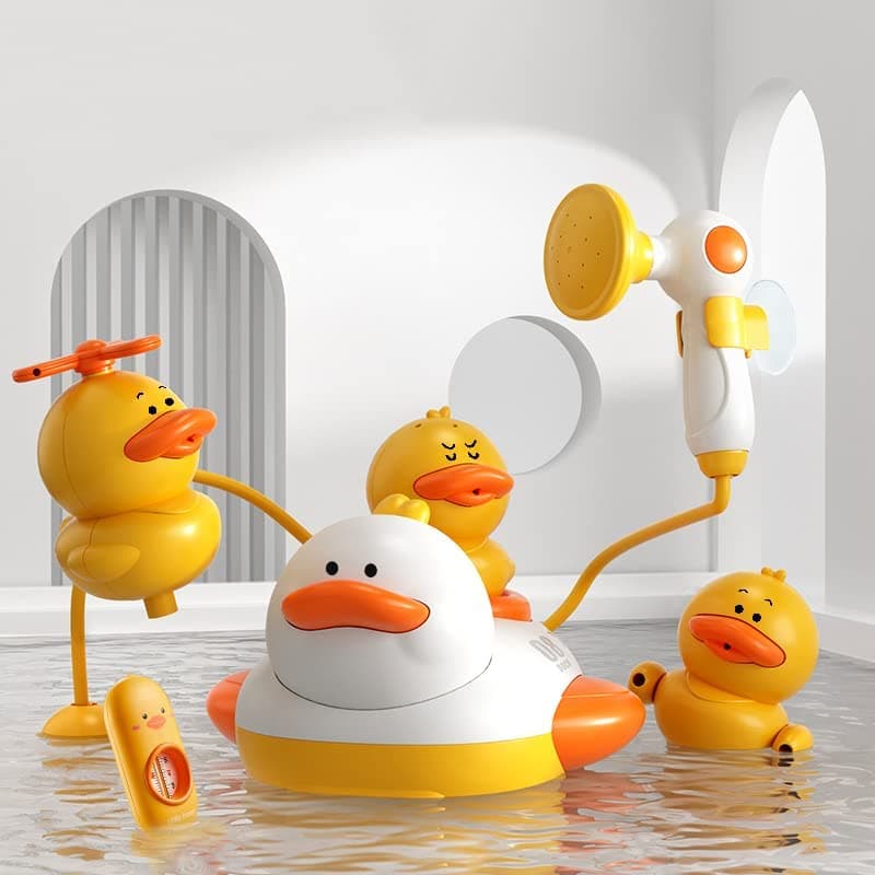 Little Bado Electric Baby Bath Toy with Head Shower Duck Spray Water Pool Bathtub Toy for Infants Kids Babies Toddlers Bath Toy for Infants Babies 6-12 Months