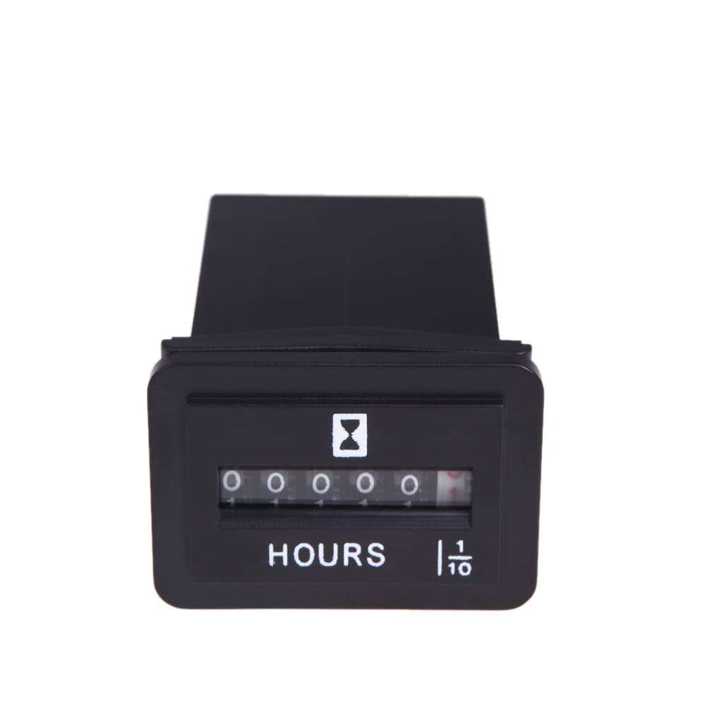 Docooler DC 6V-50V 12V Hour Meter Gauge Hourmeter Tachometer for Small Engines Car Boat Rectangular.