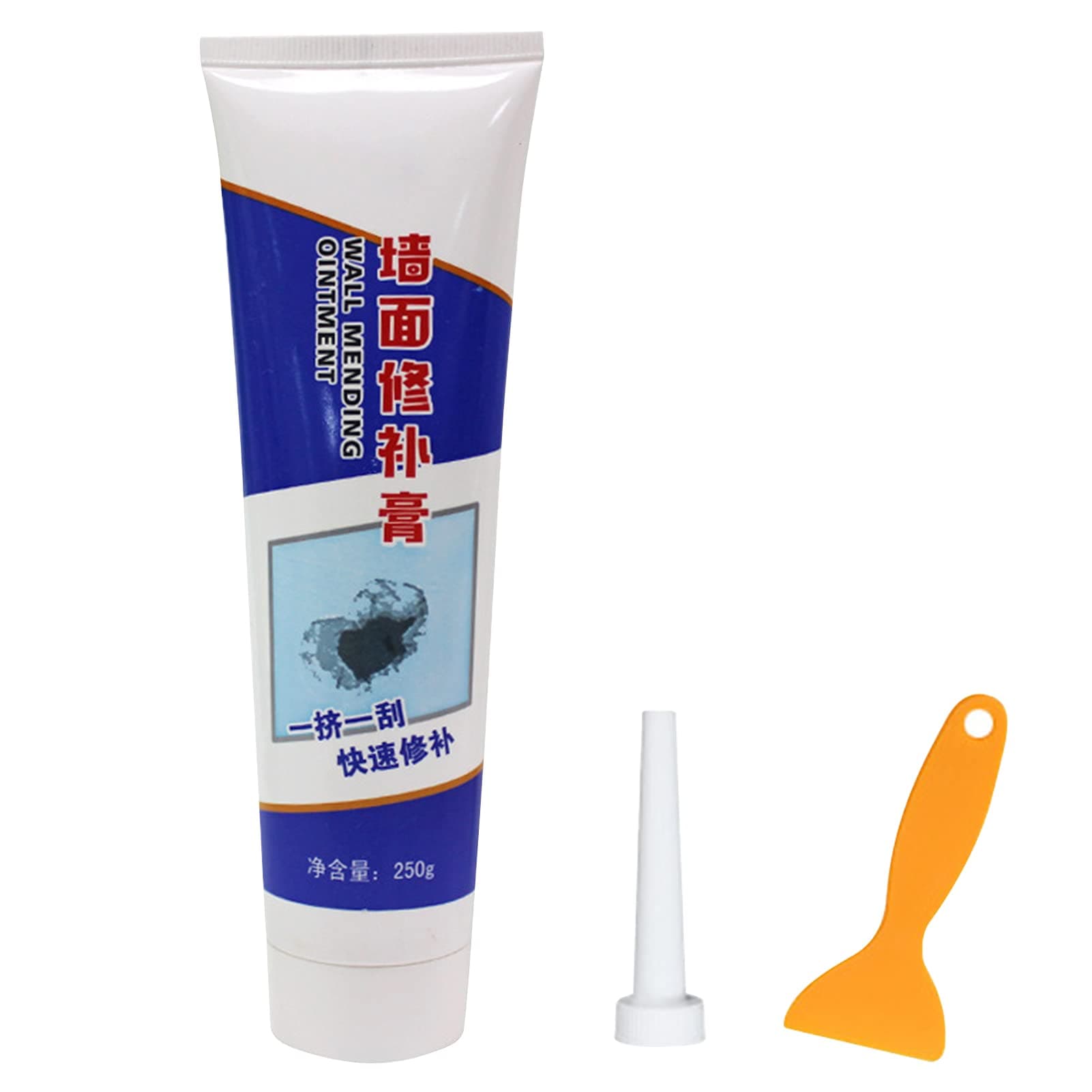 250G Drywall Repair Kit Wall Mending Agent Free Scraper Surface Cream Instant Plaster Paste To Cover Holes Cracks Graffiti