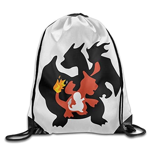 Pokemon Charmeleon Charizard Charmander Skyline Bag Gym Sack Gym Drawstring Sport Backpack