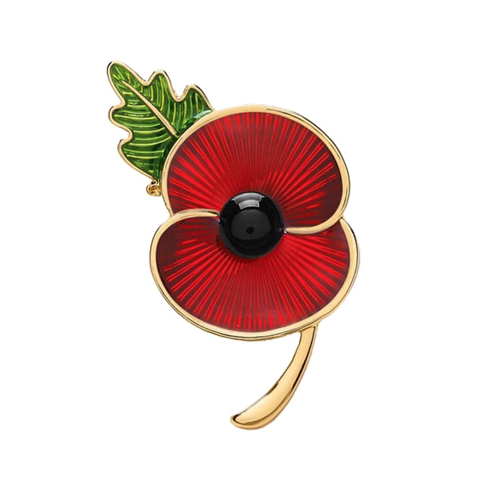 ClysburtuonyLest We Forget Scroll Poppy Pin Remembrance Day Veteran Brooch