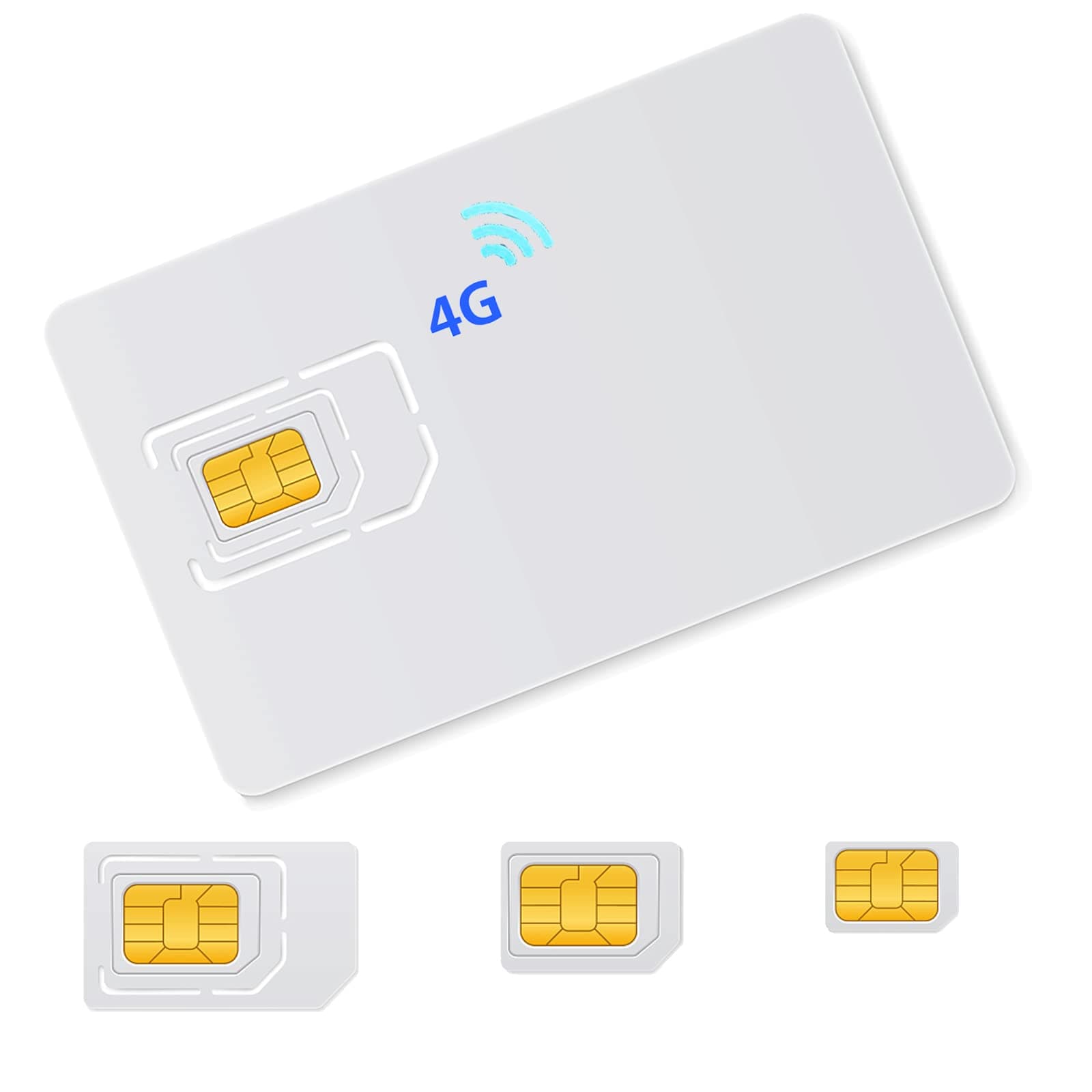 Canada, Mexico and The United States SIM Card - Support 4G Network Signal - Medium-Sized Micro Credit Card - for GPS Tracker Credit Card - Mini Camera Credit Card - car Locator Credit Card