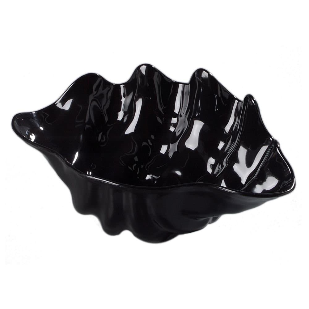 CFS 034403 BPA-Free Large Plastic Clam Shell Bowl, 5 Quart, Black