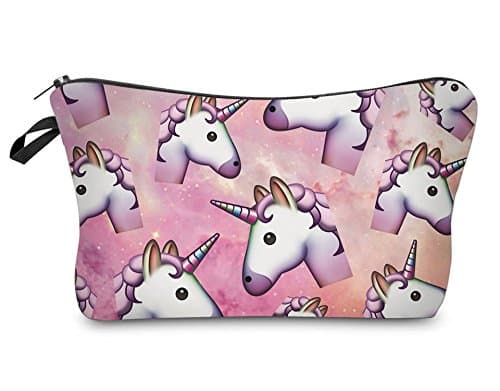 Smallbox Cute Funny Cute Girls Series Funny Life 3D Printing Cosmetic Bag Pencil Case (Little Unicorn)