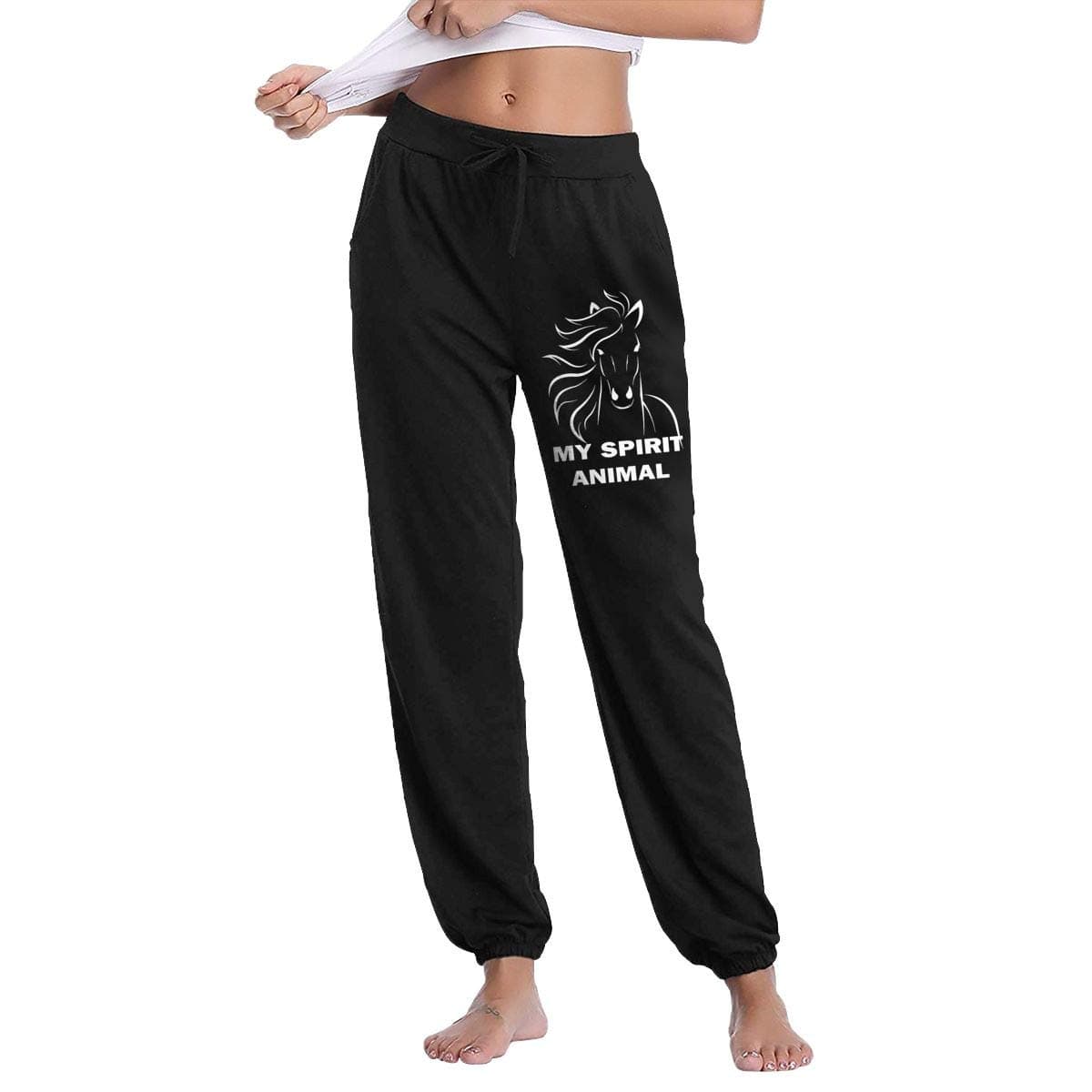Women's Weatpants Do Even Lift Bro Active Lounge Drawstring Waist Yoga Leggings Sweatpants with Pockets