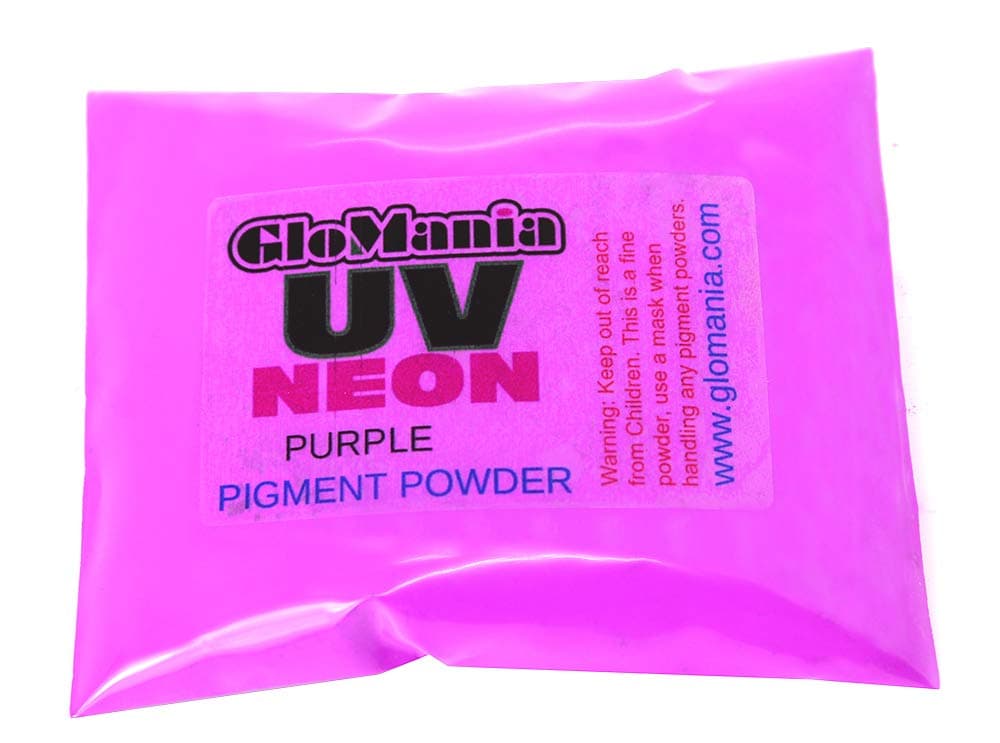 1oz Purple Neon Pigment Powder, UV Black Light Reactive, Fluorescent