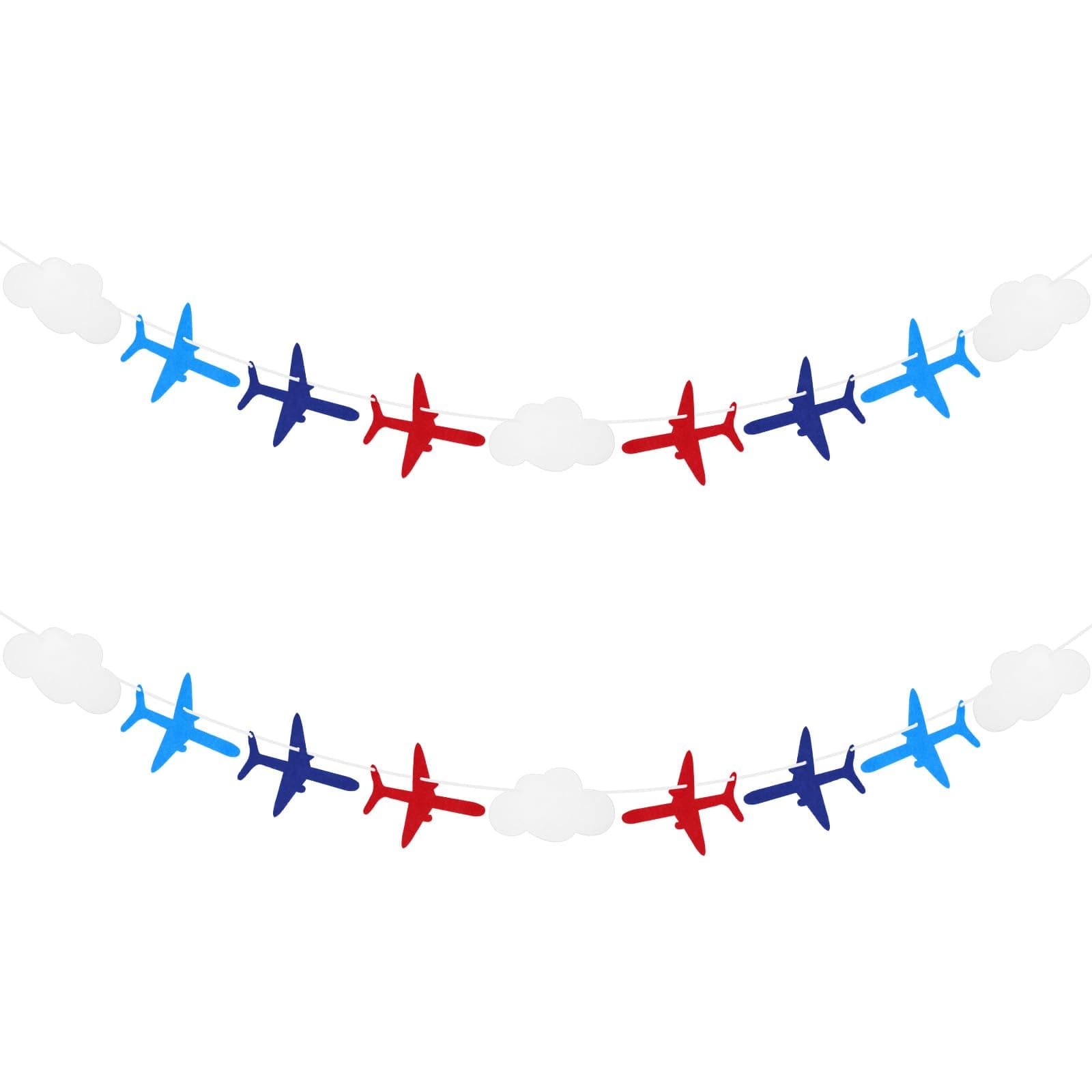 Lusofie 2 Pcs Cloud Garland Airplane Party Decorations Banner Airplane Birthday Party Decorations For Aviation Travel Themed Party Decorations Supplies