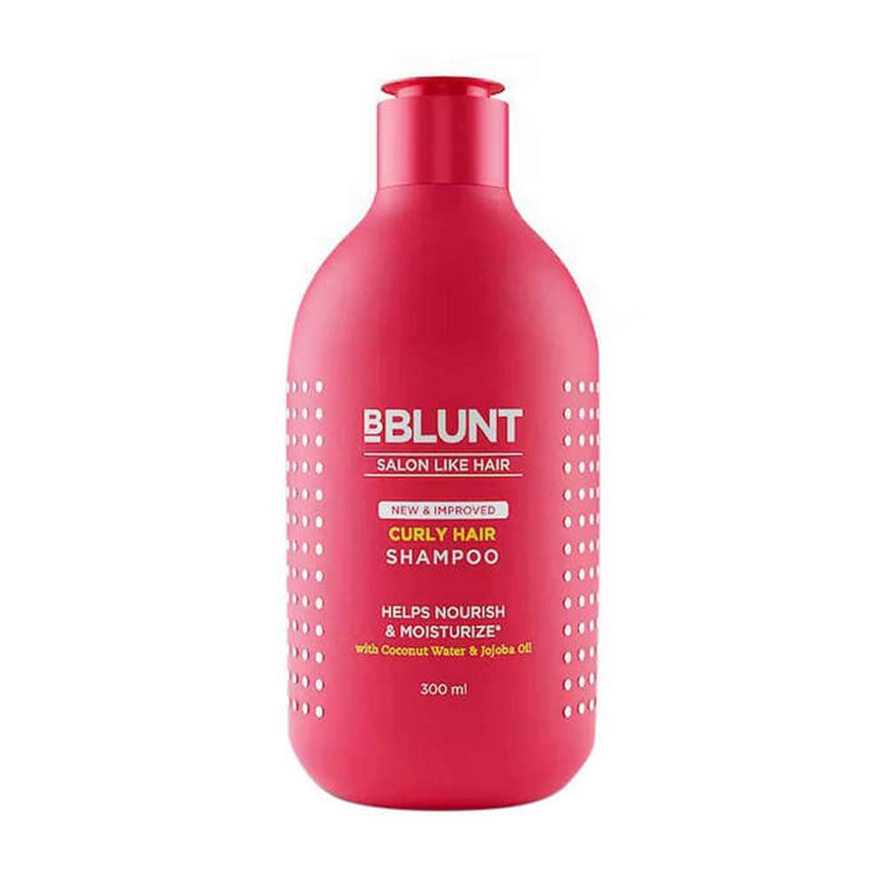 BBLUNT Curly Hair Shampoo With Coconut Water & Jojoba Oil | Moisturizes & Nourishes | With Shine Tonic | Gently Cleanses Without Drying | Paraben & SLS-Free | For Bouncy, Glossy Curls | 300ml