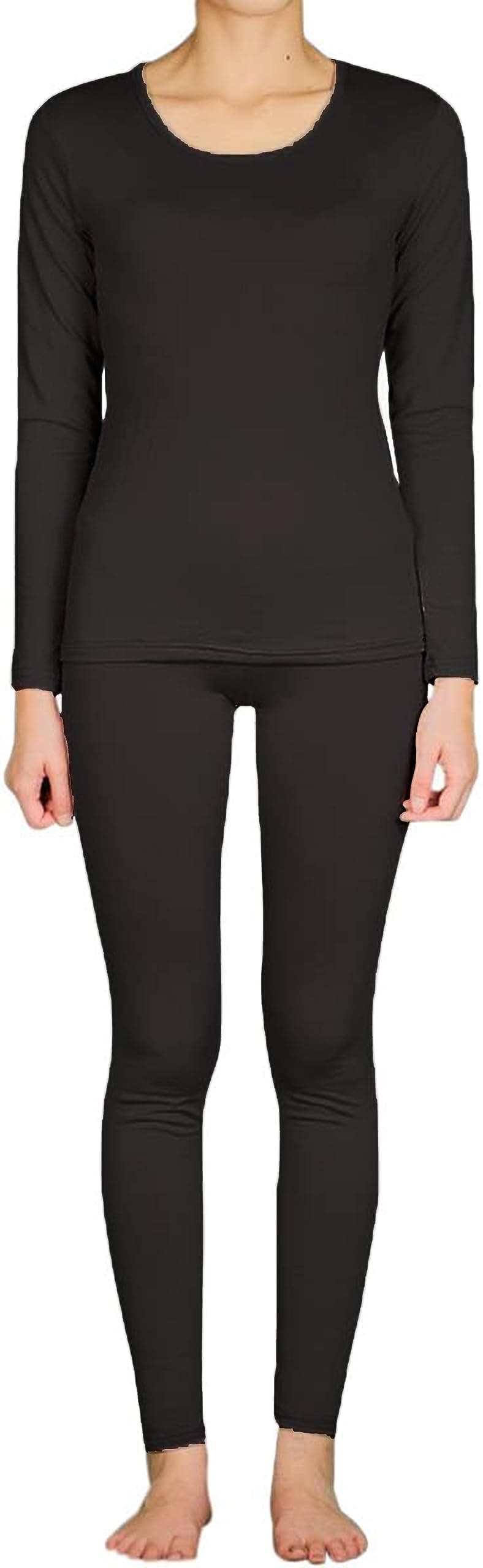 9M Clothing Company9M Women's Ultra-Soft Fleece Lined Thermal Base Layer Top & Bottom Underwear Set