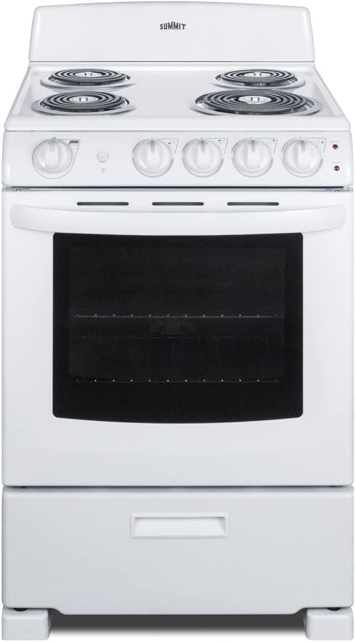 Summit RE2411W 24" Inch Electric Coil Range, 220V - White (ADA Compliant)