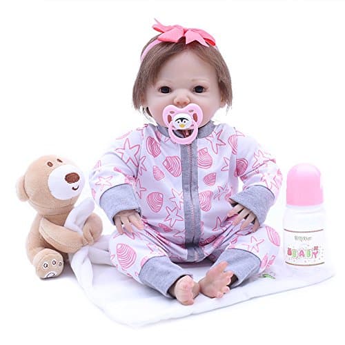 OtardDolls Reborn Doll 18" Reborn Baby Doll Lifelike Soft Vinyl Silicone Doll Children Gifts (Girl Fashion)