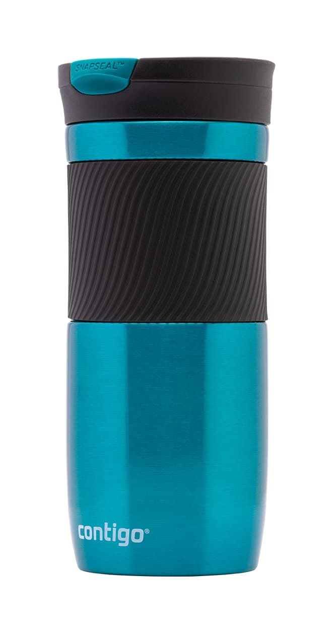 Contigo Byron Snapseal Travel Mug - Premium Stainless Steel Insulated Coffee Mug with Leakproof Lid, 470 ml Thermal Vacuum Flask for Hot & Cold Beverages