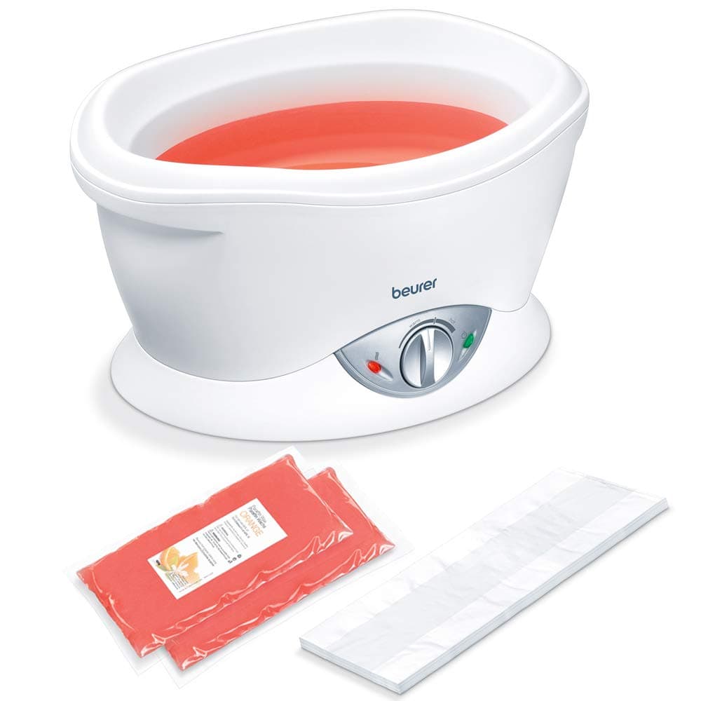 Beurer MP70 Paraffin Wax Bath | For supple & soft skin on your hands, feet and elbows | Promotes deeper absorption of moisture and nutrients| Includes 2 x 450g of scented paraffin wax + plastic foils