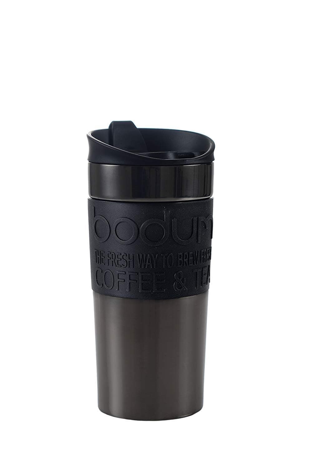Bodum Vacuum Travel Mug, Flip lid, Gun-Metal, Gunmetal, 0.35 l, Pack of 1