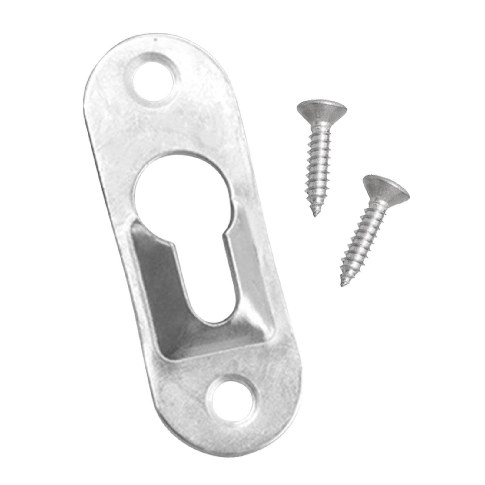 32 Pcs Keyhole Hanging Plate,Keyhole Picture Frame Fixings,Single Keyhole Hangers,Keyhole Hangers Metal Fasteners,Keyhole Hangers with Screws for Mirror Picture Frame(sil-ver)