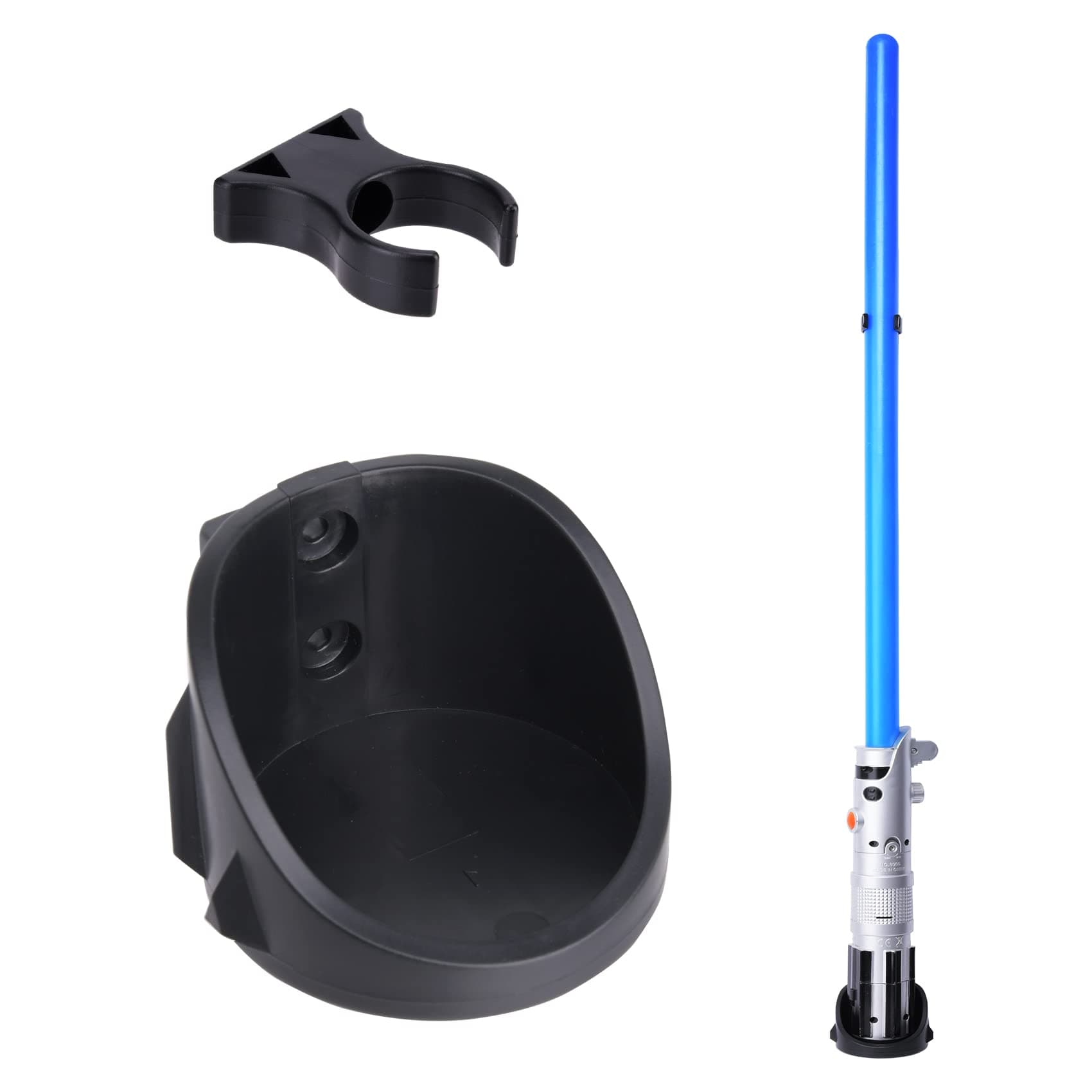 Lightsaber Wall Mount Display Stand Light Saber Holder Compatible for Any Lightsaber, Black Pack of 1