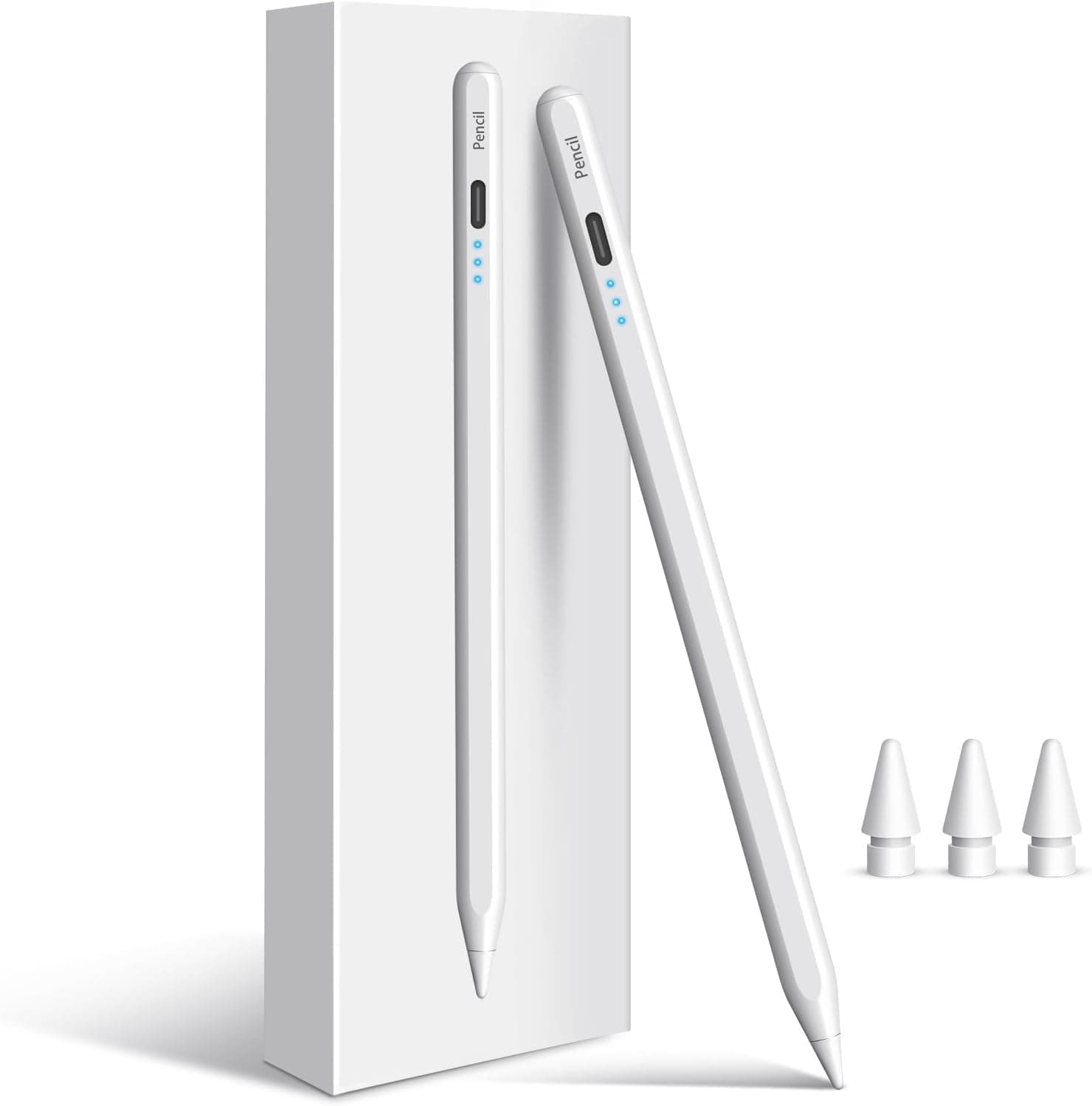 iPad Pencil 9th&10th Generation, 10 Mins Fast Charge Stylus Pen for Apple Pencil 1st/2nd 6/7/8/9/10, Pro 11" and 12.9", Air 3/4/5, mini 5/6 with Palm Rejection, Tilt Sensitivity